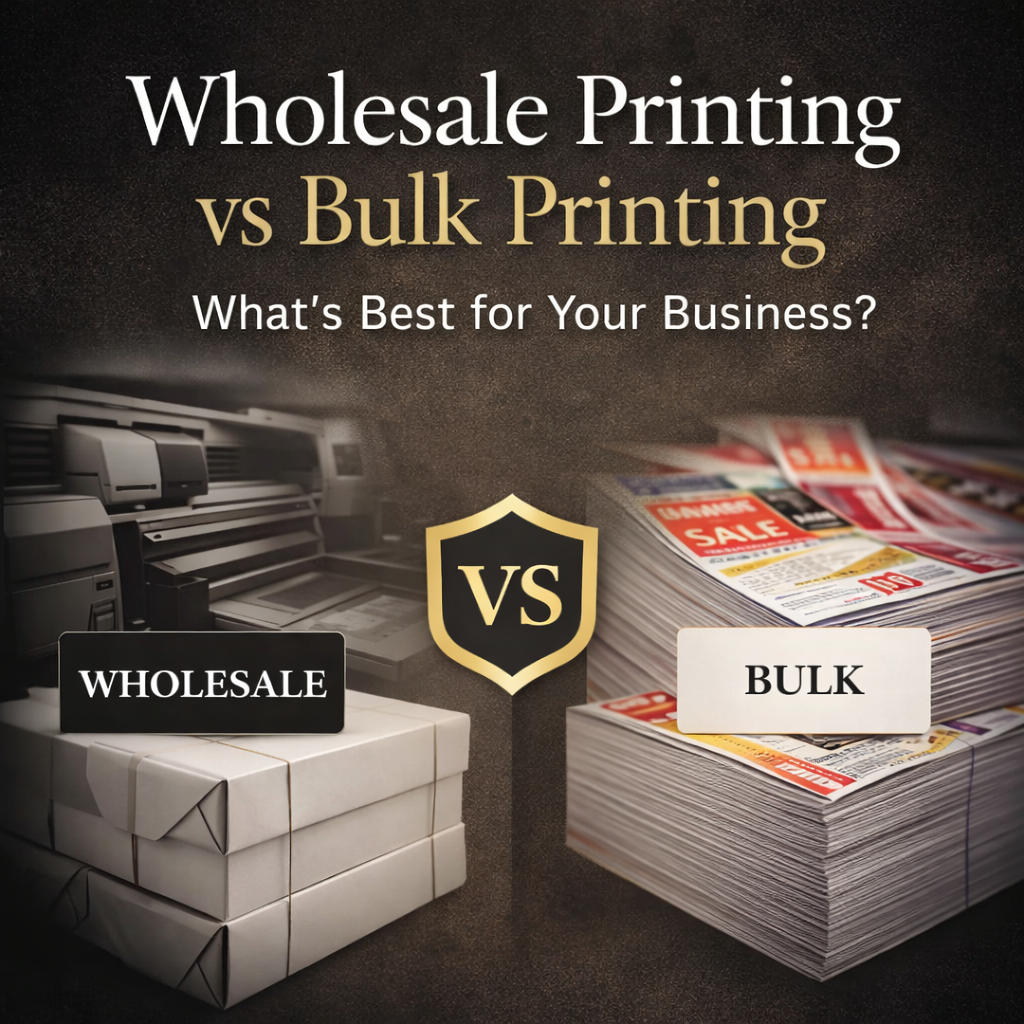 Wholesale Printing vs. Bulk Printing: What’s Best for Your Business?