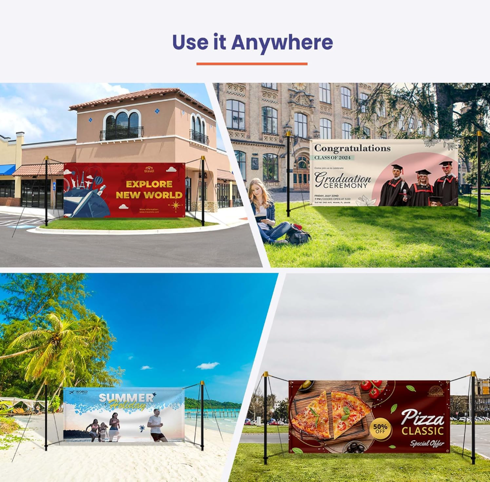 Banner Post Set Single and Double Sided